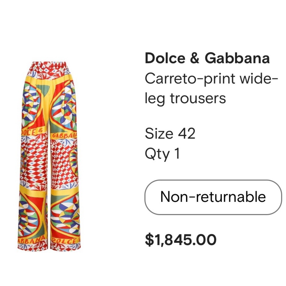 Dolce and Gabbana Brand New Pants!! Never worn!!